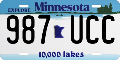 MN license plate 987UCC