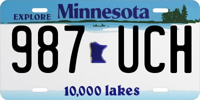 MN license plate 987UCH