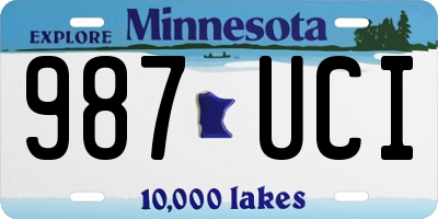 MN license plate 987UCI