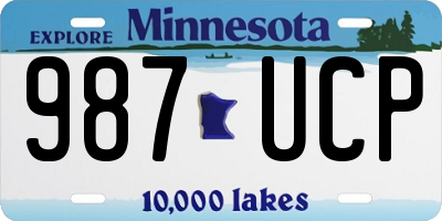 MN license plate 987UCP
