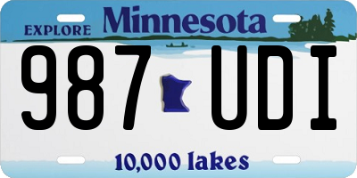 MN license plate 987UDI