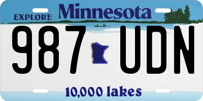 MN license plate 987UDN