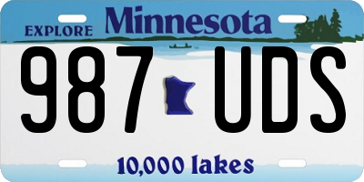 MN license plate 987UDS