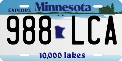 MN license plate 988LCA