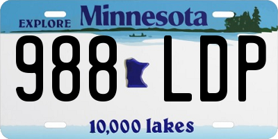 MN license plate 988LDP