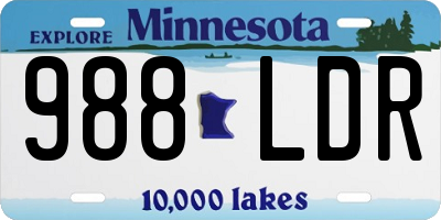 MN license plate 988LDR