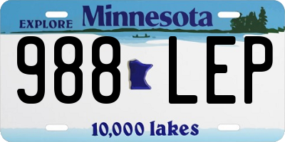 MN license plate 988LEP