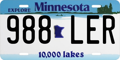 MN license plate 988LER