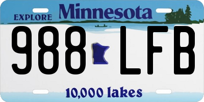 MN license plate 988LFB