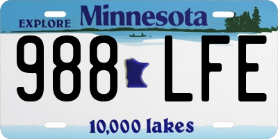 MN license plate 988LFE