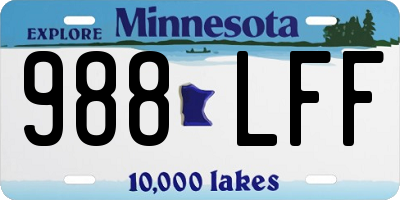 MN license plate 988LFF