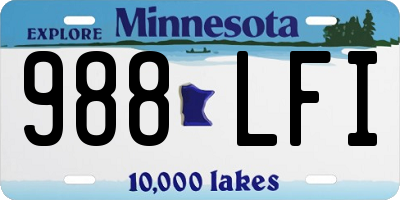 MN license plate 988LFI