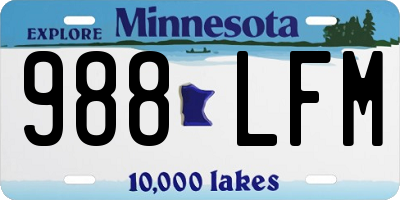 MN license plate 988LFM