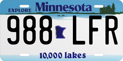 MN license plate 988LFR