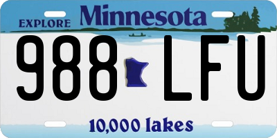 MN license plate 988LFU