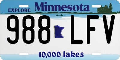 MN license plate 988LFV