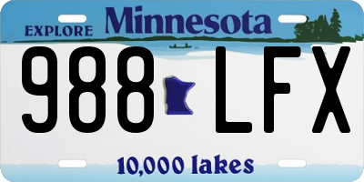 MN license plate 988LFX