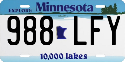 MN license plate 988LFY