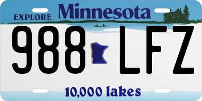 MN license plate 988LFZ