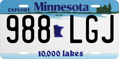 MN license plate 988LGJ