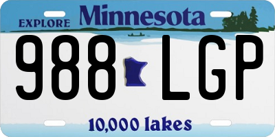 MN license plate 988LGP
