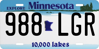 MN license plate 988LGR