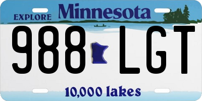 MN license plate 988LGT