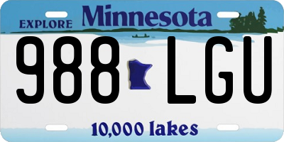 MN license plate 988LGU