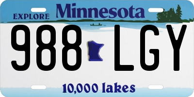 MN license plate 988LGY