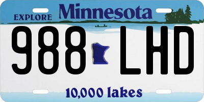 MN license plate 988LHD