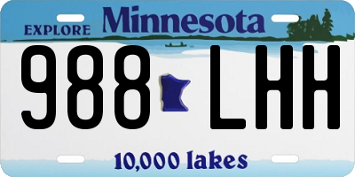 MN license plate 988LHH
