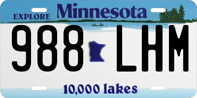 MN license plate 988LHM