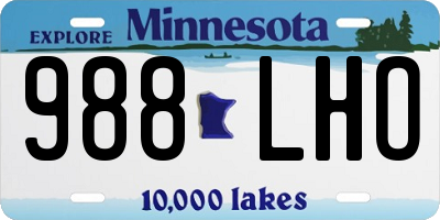 MN license plate 988LHO