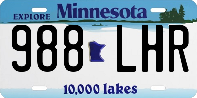 MN license plate 988LHR