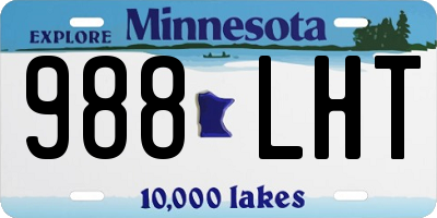 MN license plate 988LHT