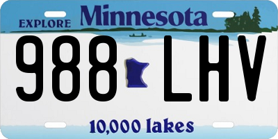 MN license plate 988LHV