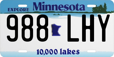 MN license plate 988LHY