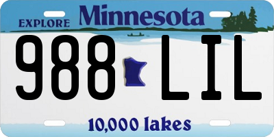 MN license plate 988LIL