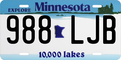 MN license plate 988LJB
