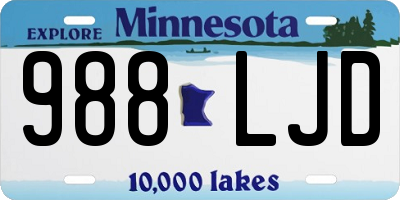 MN license plate 988LJD
