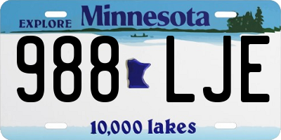 MN license plate 988LJE