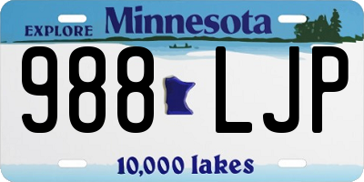 MN license plate 988LJP