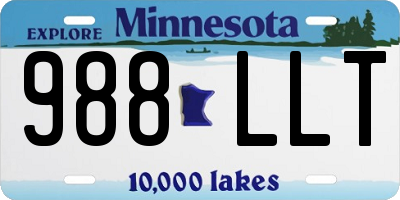 MN license plate 988LLT