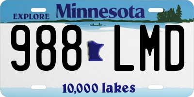 MN license plate 988LMD