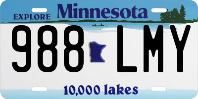 MN license plate 988LMY