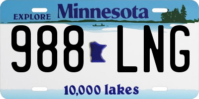 MN license plate 988LNG