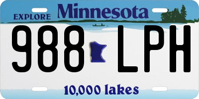 MN license plate 988LPH