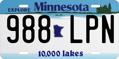 MN license plate 988LPN
