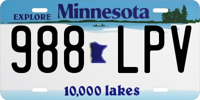 MN license plate 988LPV