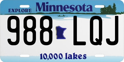 MN license plate 988LQJ